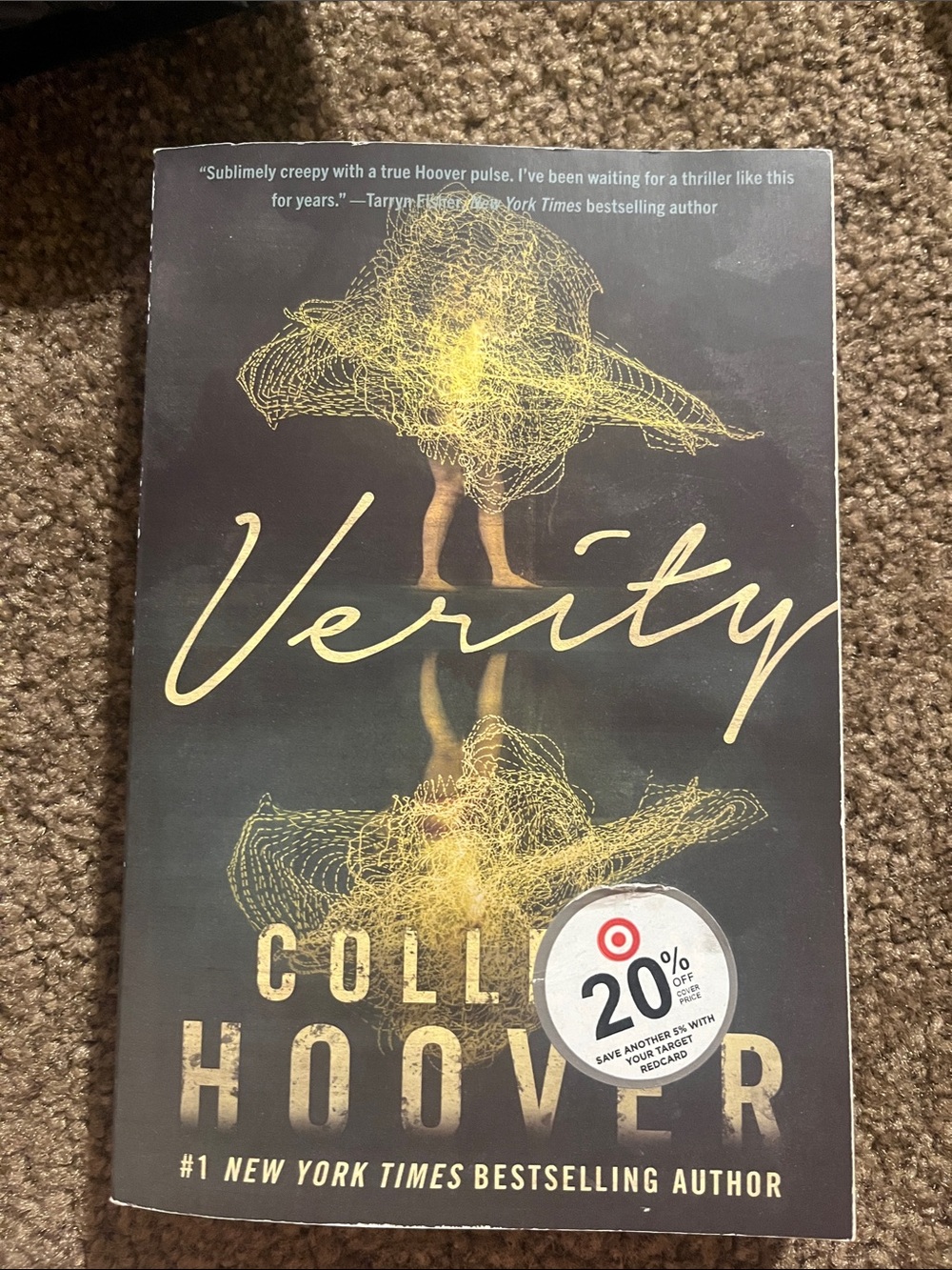 Verity by Colleen Hoover - Black & Gold Paperback